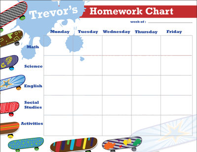 Cool Skateboards Homework Chart