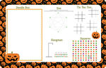 Carved Pumpkin Dry Erase Placemat