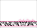 Hot Pink Zebra Note Card