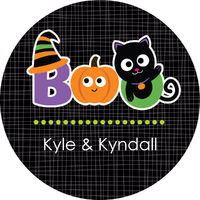 Halloween Boo's Gift Stickers Round