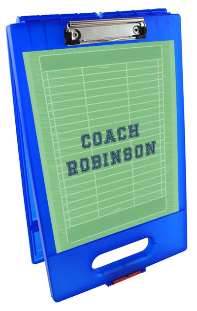 Football Field Coach Clipboard Storage Case