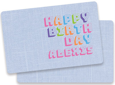 Neon Letters Birthday Placemat