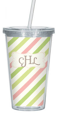 Pastel Pinks Clear Acrylic Tumbler