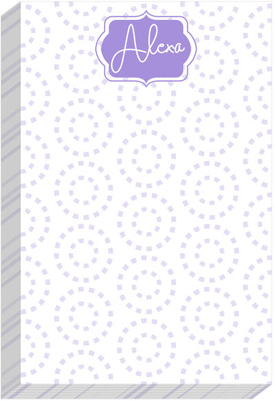 Dotted Circle Lavender Notepad