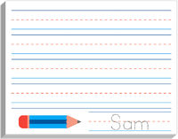 Blue Pencil Writing Pad