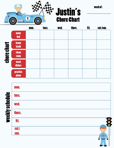 Calendar Chore Chart