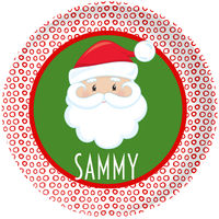 Dotted Santa Plate