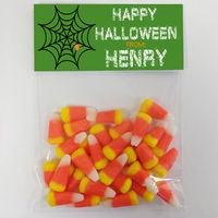 Spiderweb Green Candy Bag Toppers