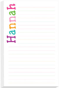 Letter Hues Girl Note Pad