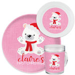 First Christmas Bear Pink Placemat
