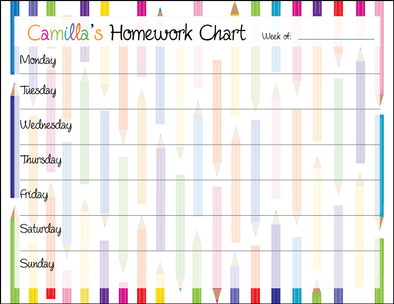 Fun Pencils Personalized Calendar Pad | Weekly Schedule Pad |Custom ...