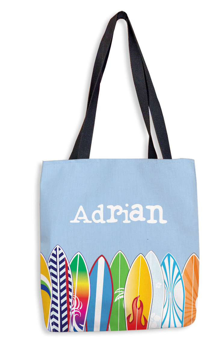 Personalized Cool Surfboards Tote Bag