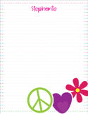 Peace Love Large Notepad