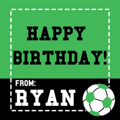 Soccer Green Gift Stickers
