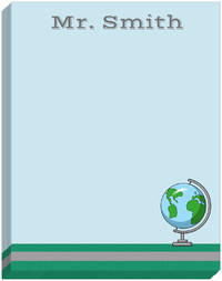 World Globe Large Notepad