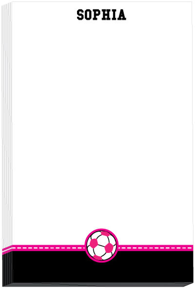 Soccer Pink Note Pad