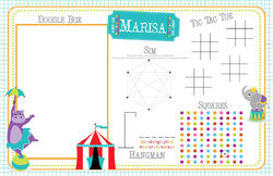 Circus Fun Games Paper Placemat