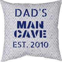 Dads Man Cave Accent Pillow