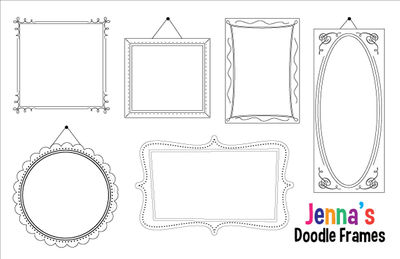Doodle Frames Paper Placemats
