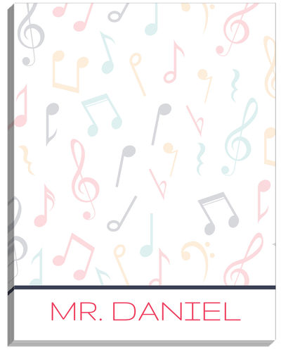 Musical Notes Large Notepad