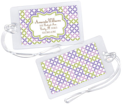 Lilac Florals Luggage Tag