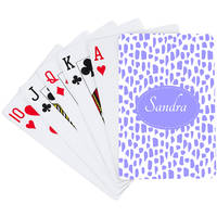 Cheetah Lavender Playing Cards