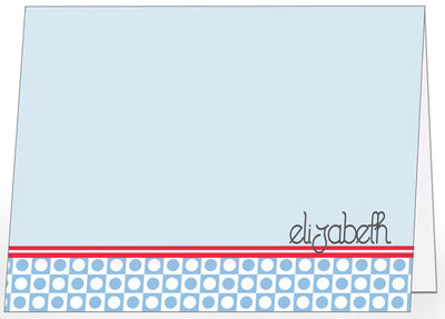 Squared Dots Baby Blue Foldover Card