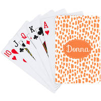 Cheetah Orange Playing Cards
