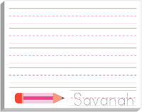 Pink Pencil Writing Pad