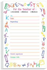 Letters and Tools Excuse Pad