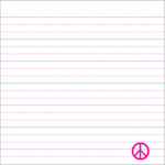 Retro Peace White Journal | Notebook