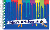 Paint Drips Blue Art Journal