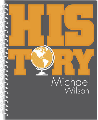 History Orange Notebook