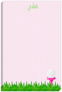 Pink Golf Tee Notepad