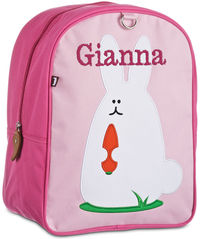 Funny Bunny Small Embroidered Backpack