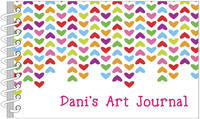 Lined Hearts Art Journal