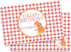 Tilted Birthday Cake Placemat