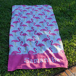 Fancy Flamingos Beach Towel