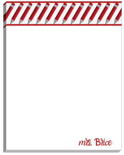 Red Pencil Large Notepad