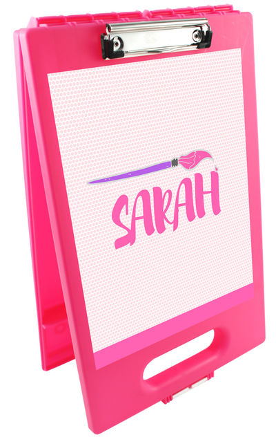 Pink Brush Clipboard Storage Case