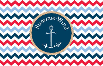 Anchored in Chevron Paper Placemats