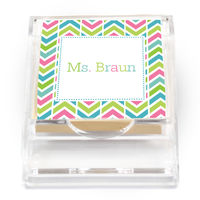 Pinks And Greens Sticky Note Holder