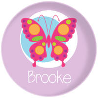 Pink Butterfly Plate