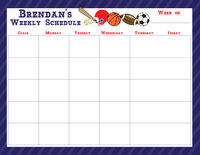 Coach Sports Weekly Calendar
