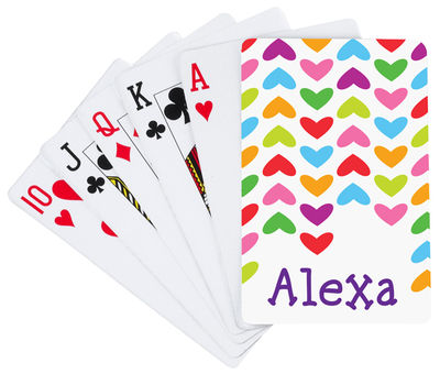 Lined Hearts Playing Cards