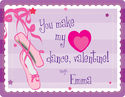 Ballerina Valentine's Card