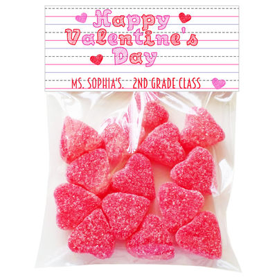 Teacher Lines Valentine Candy Bag Toppers