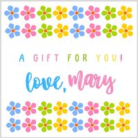 Row of Flowers Gift Stickers
