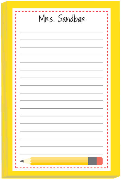 Way to Go Yellow Pencil Notepad