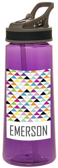 Bright Triangles Water Bottle